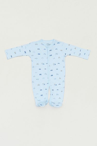 Fulla Moda Boy's Jumpsuit - Printed and Snap-On