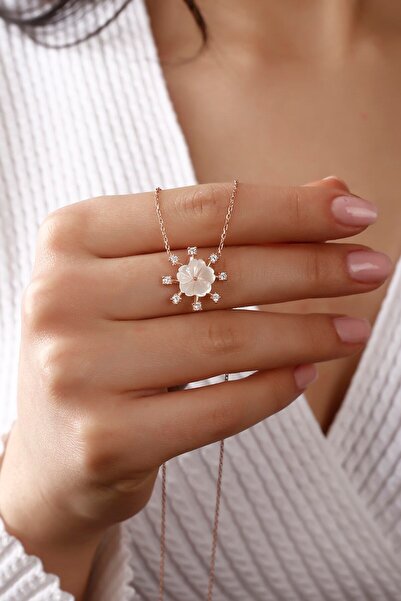 SARIASLAN Özel Üretim Manolya Güneşi Gümüş Kolye, En Güzel Doğum Günü Hediyesi Kadına