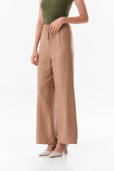 Fulla Moda Παντελόνι Palazzo Fabric - Ελαστική μέση