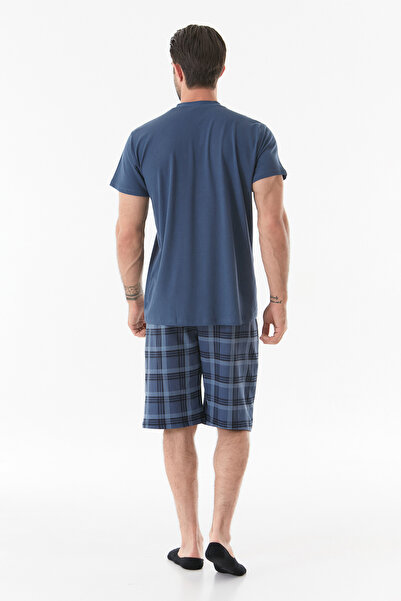 Fulla Moda Σετ πιτζάμες με καρό λαιμόκοψη