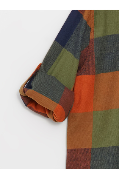 LC Waikiki Chlapecká kostkovaná košile s dlouhým rukávem