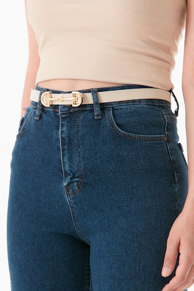 Fulla Moda Stylish Belt with Double Buckle