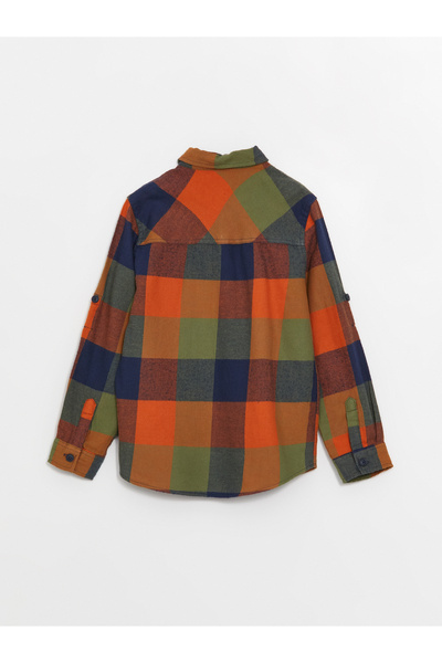 LC Waikiki Chlapecká kostkovaná košile s dlouhým rukávem