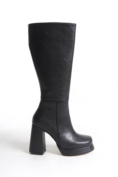 Shoesers Дамски ботуши с платформа и цип