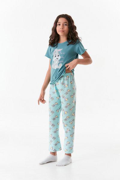 Fulla Moda Set de pijamale cu imprimeu iepure pentru fete