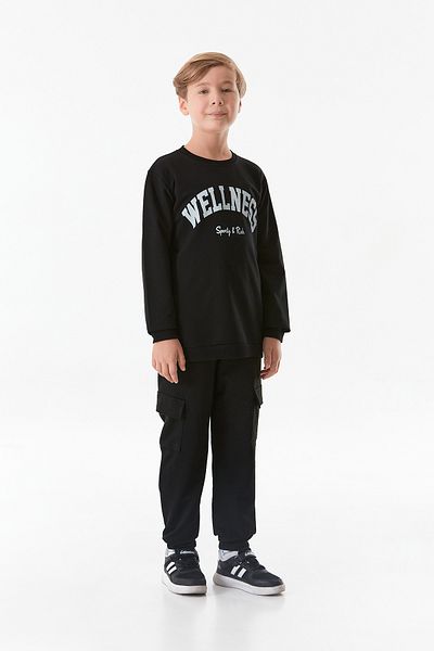 Fulla Moda Суичър с щампа на Wellnes за момче