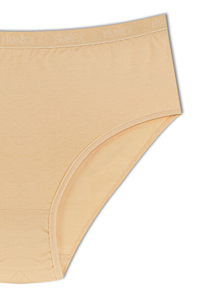 HNX 3'lü Pamuklu Yüksek Bel Büyük Beden Kadın Külot