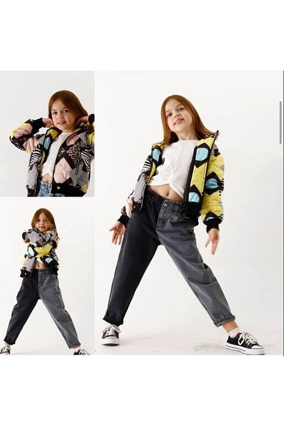 Minigimin Cicileri Colorful Zippered Girl's Coat