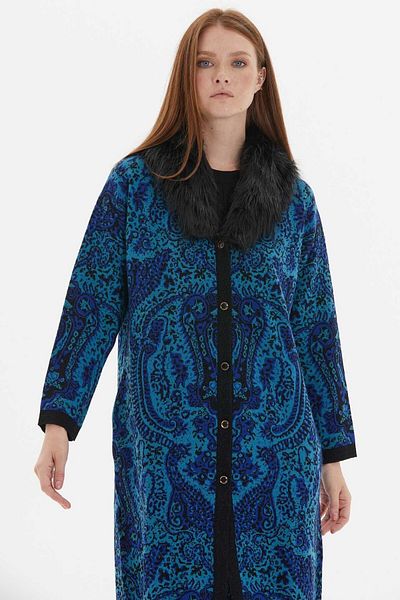Two Mail Cardigan lung cu model PETROL