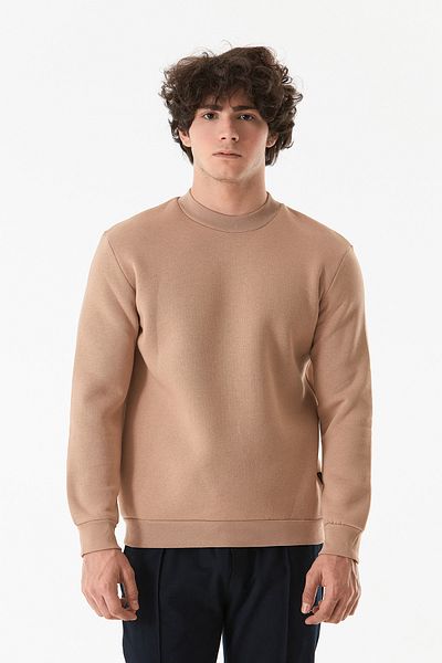 Fulla Moda Φούτερ με 3 νήματα Basic Crew Neck