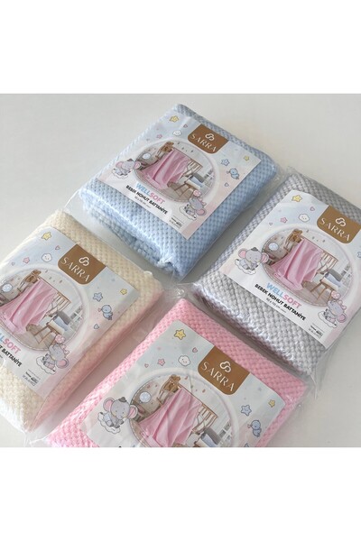 sarra بطانية أطفال ويل سوفت حمص مقاس 90x110 سم - وردي