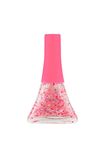 Lukky طلاء أظافر قابل للتقشير بمزيج من القصاصات الورقية مع الزهور 0.19 أونصة سائلة (أبيض-وردي)