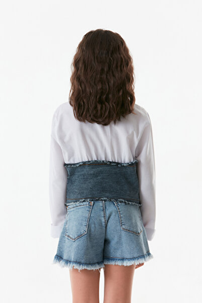 Fulla Moda Cămașă Fetă - Corset cu nasturi și talie