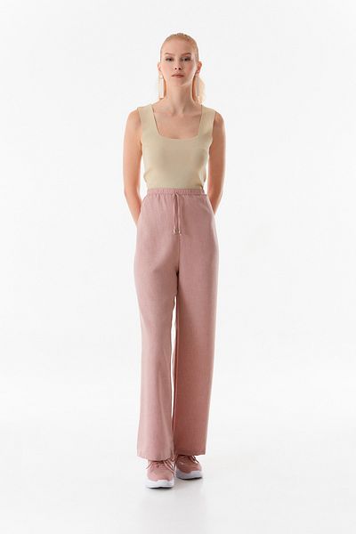 Fulla Moda Palazzo Fabric - Elastic Waist Trousers
