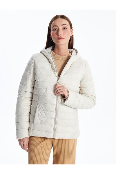 LC Waikiki Women's Hooded Plain Puffer Coat