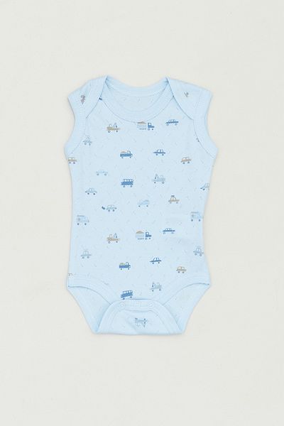 Fulla Moda Boy's Bodysuit - Crew Neck, Printed