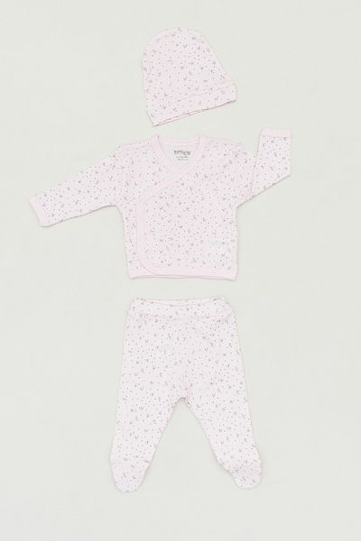 Fulla Moda 3-Piece Printed Double-Breasted Collar Set for Girls