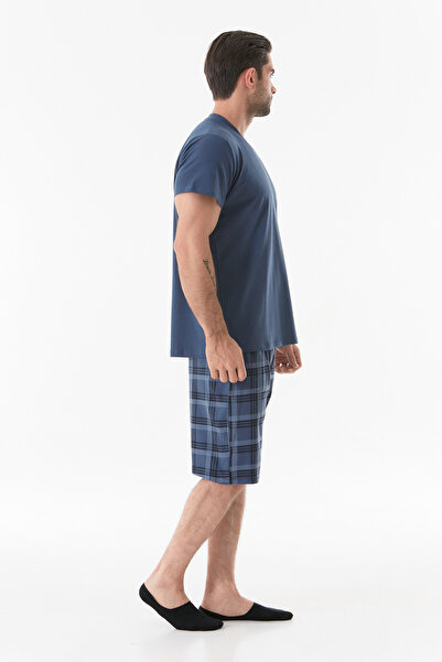 Fulla Moda Σετ πιτζάμες με καρό λαιμόκοψη