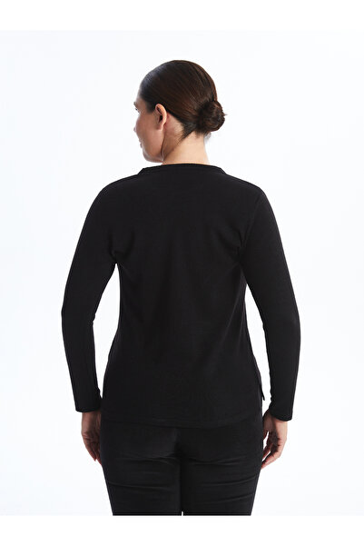 LC Waikiki Crew Neck Self Patterned Long Sleeve Women's Knitwear Sweater