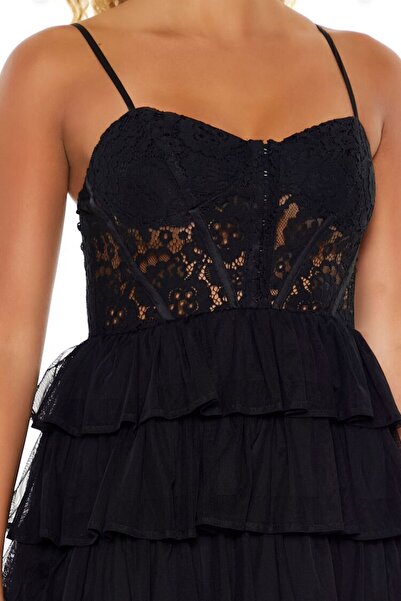 Forever 21 Dantel Bustiyer Detaylı Mini Elbise