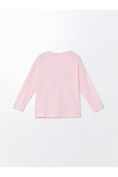 LC Waikiki Crew nyakú Barbie nyomott hosszú ujjú pizsama szett lányoknak