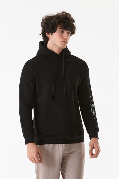 Fulla Moda Φούτερ με κουκούλα με 3 κλωστές καγκουρό
