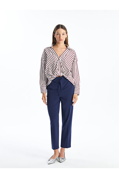 LC Waikiki Dámské rovné kalhoty s pružným pasem