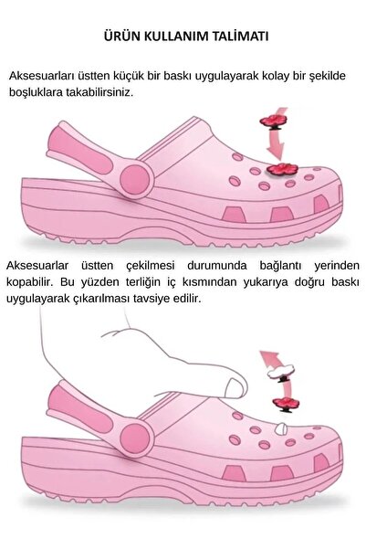 odaburada Terlik Süsü-terlik Tokası Pokemon Karışık 6'lı Set