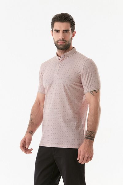 Fulla Moda Polo Neck Printed T-Shirt