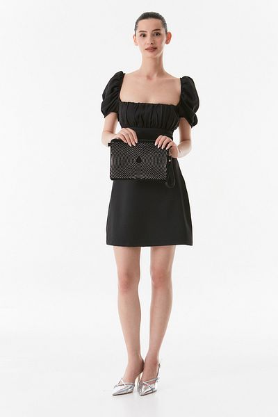 Fulla Moda Stone Detailed Water Drop Patterned Portfolio Bag