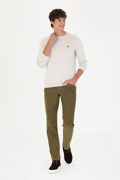 U.S. Polo Assn. Men's Khaki Canvas Trousers 50272268 -Vr027