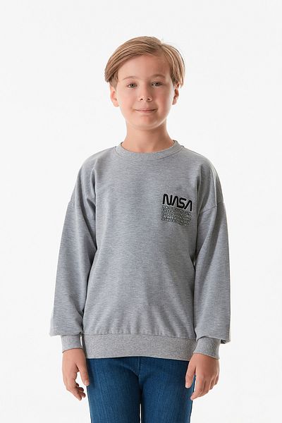 Fulla Moda Boy - Crew Neck Text Printed Sweatshirt