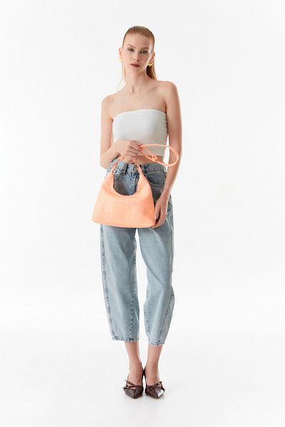 Fulla Moda Faux Leather Zipper Bag