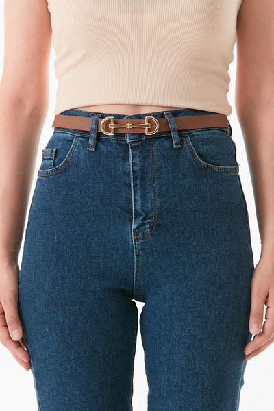 Fulla Moda حزام أنيق بإبزيم مزدوج