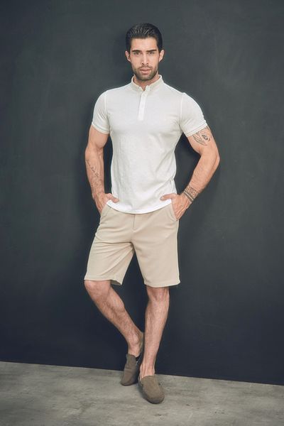 Fulla Moda Zippered Jacquard Shorts