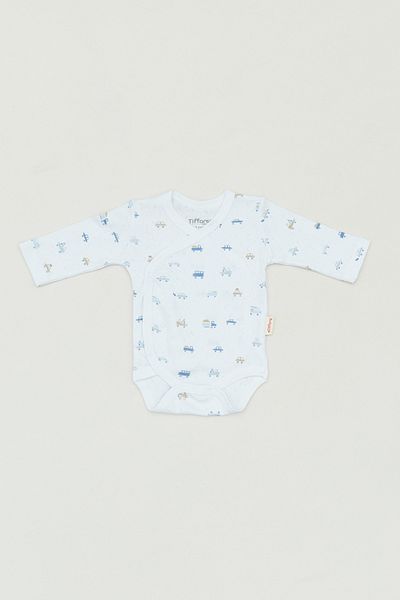 Fulla Moda Boy's Bodysuit - Double Breasted Collar and Printed Design