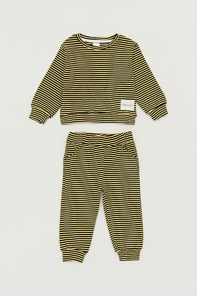 Fulla Moda Crew Neck Unisex Children's Striped Suit