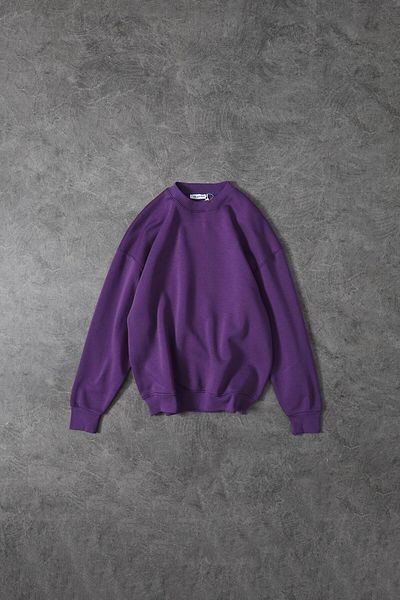 Slatra Ανδρικό φούτερ μωβ Basic Crew Neck Oversize