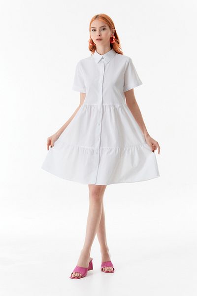 Fulla Moda Shirt Collar - Buttoned Comfortable Dress Design