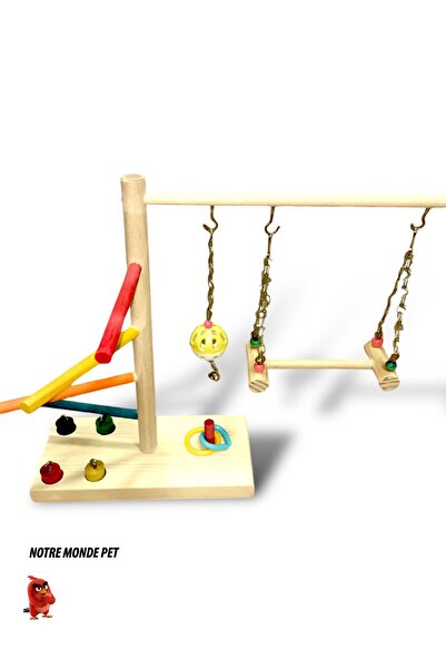 NOTREMONDEPET Ahşap yeni masa üstü oyun alanı 1 sınıf malzeme kalitesi salınc...