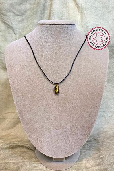 Uretti - Tuğba 6667 Handmade Natural Stone Amber Necklace - 21 cm