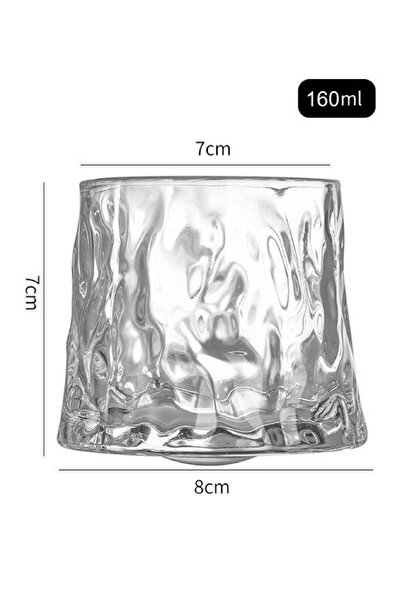 HUBBYCHEF Viski Kokteyl Bardağı Kadehi 360 Dönen Cam Bardağı 2li Set 160ml