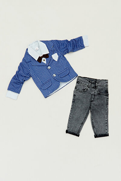 Fulla Moda 3-Piece Suit Set with Pocket Detail for Boys