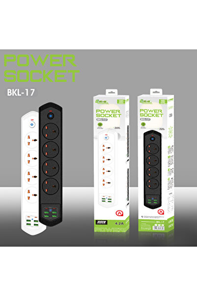 qasul Aşırı yük koruması evrensel 4AC çıkışları, 2 tip-c şarj ile çoklu USB g...