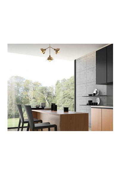 Lambadar Modern Acrobat Model Triple Metal Pendant Lamp - Chandelier Cafe