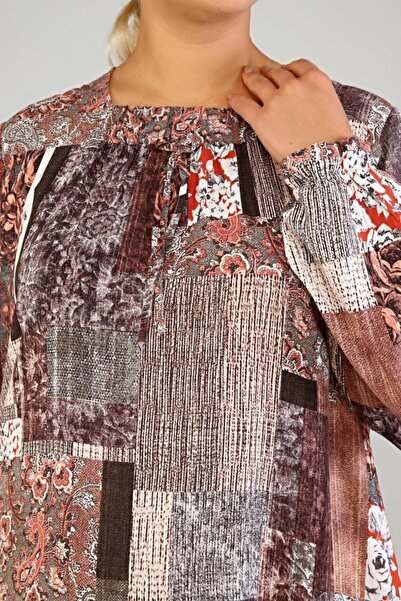 Ferace Φόρεμα Hijab Viscose Plus Size - Mink