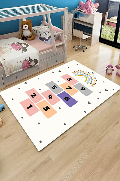 Bir Aksesuar Dijital Baskılı Yıkanabilir Dot Taban Kaymaz çocuk Halısı Bebek ...