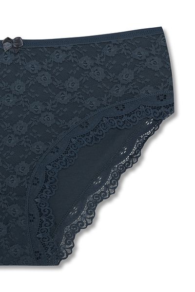 HNX Βαμβακερή δαντέλα μπροστά Ψηλόμεση Plus Size Γυναικεία κιλότα