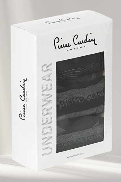 Pierre Cardin Men's Grey-Navy Blue-Striped Boxer Set of 3