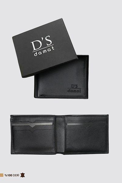 D'S Damat Portofel din piele naturală cu cutie standard